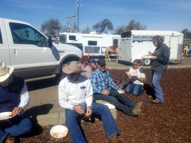 Cowboys eating
