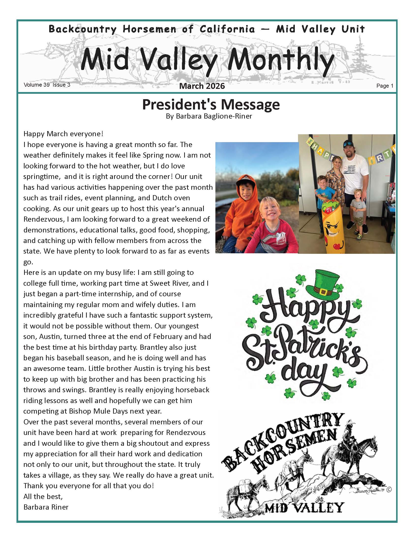 March 2026 Newsletter