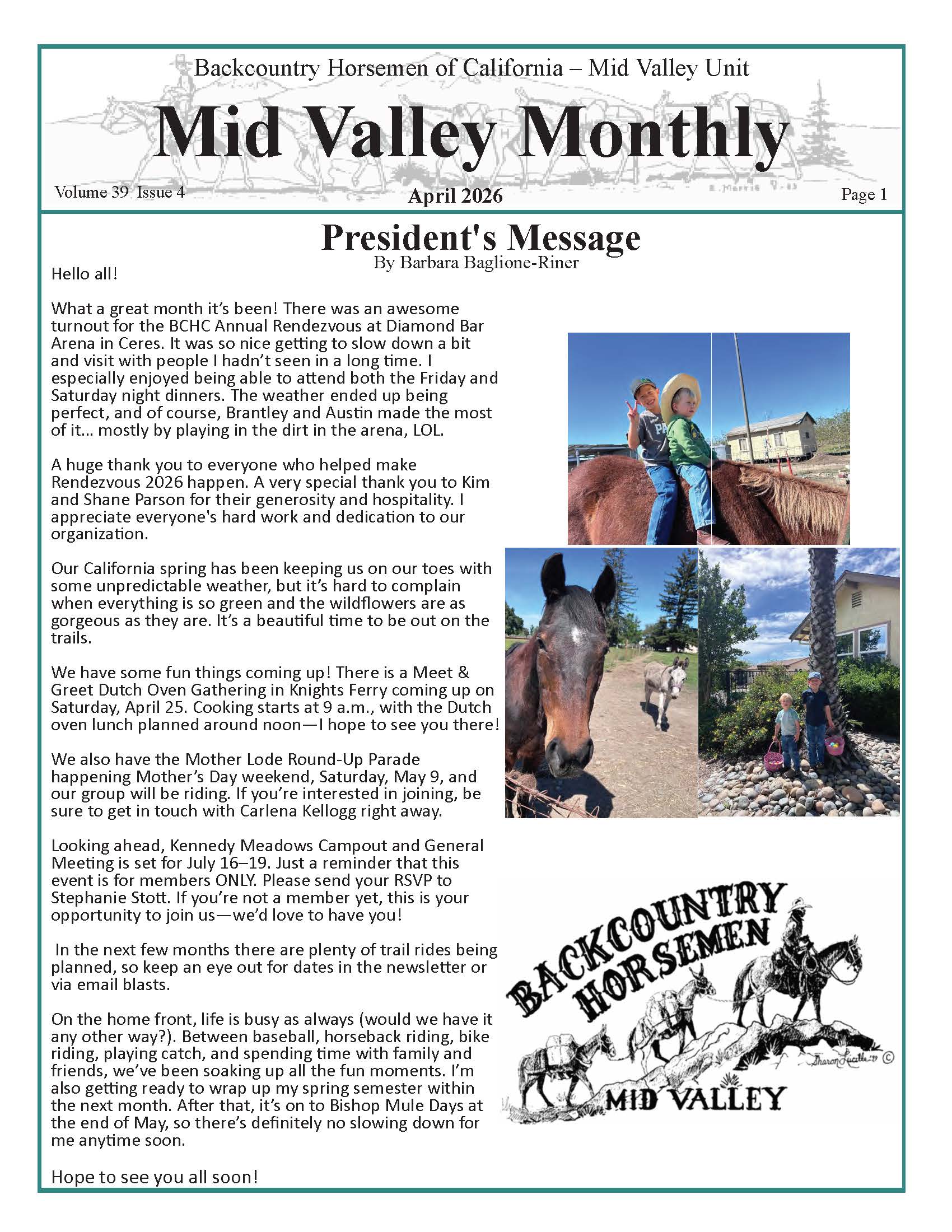 April 2026 Newsletter