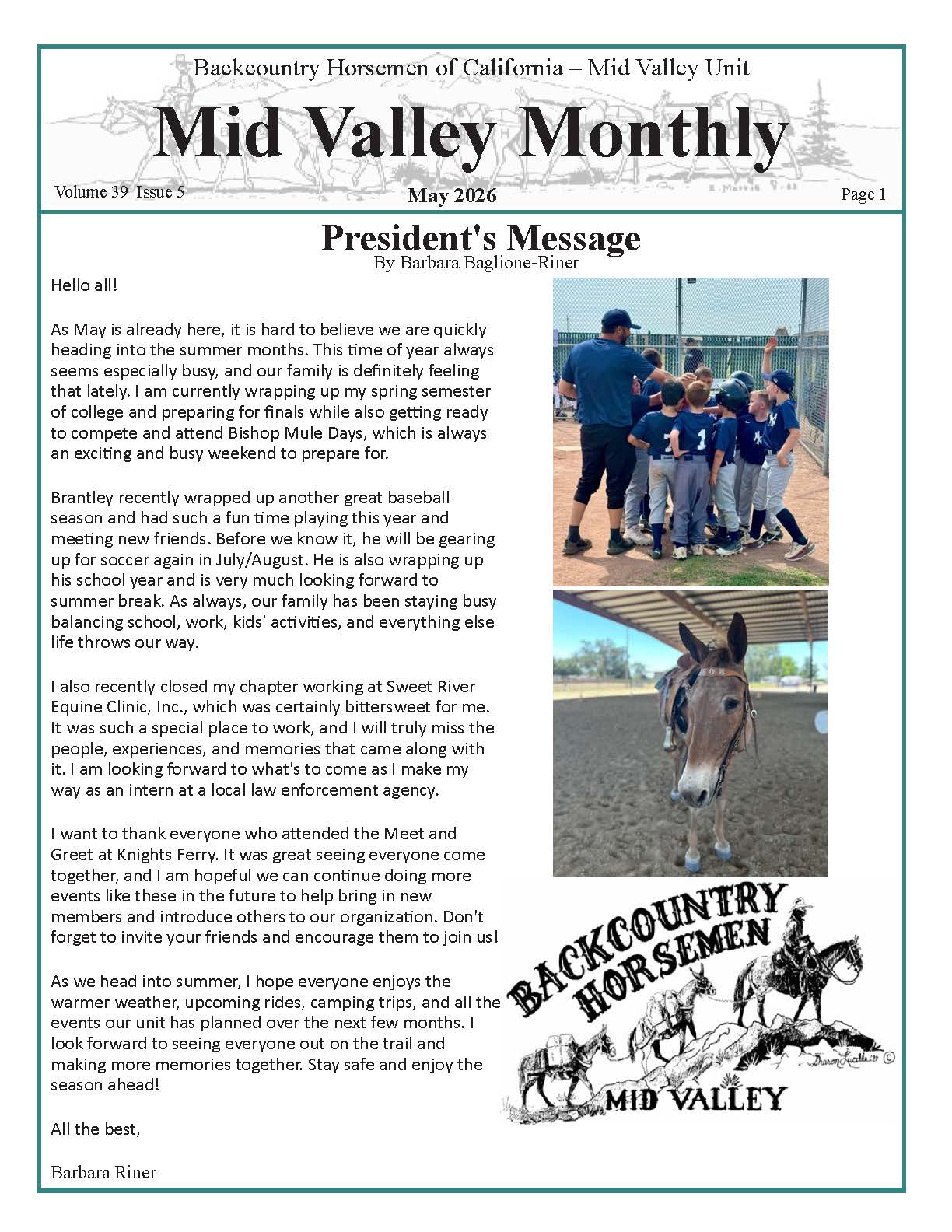 May 2026 Newsletter