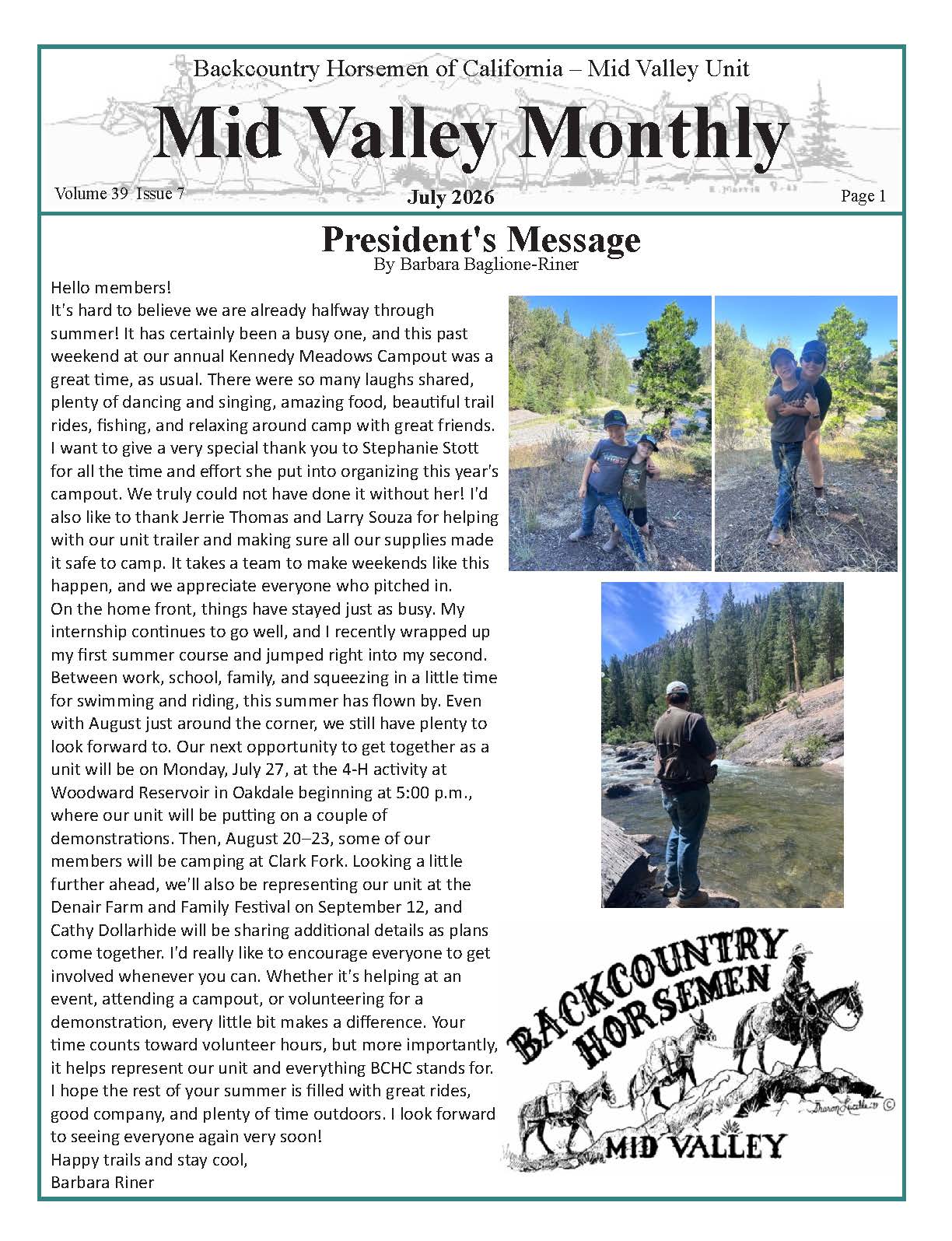 July 2026 Newsletter